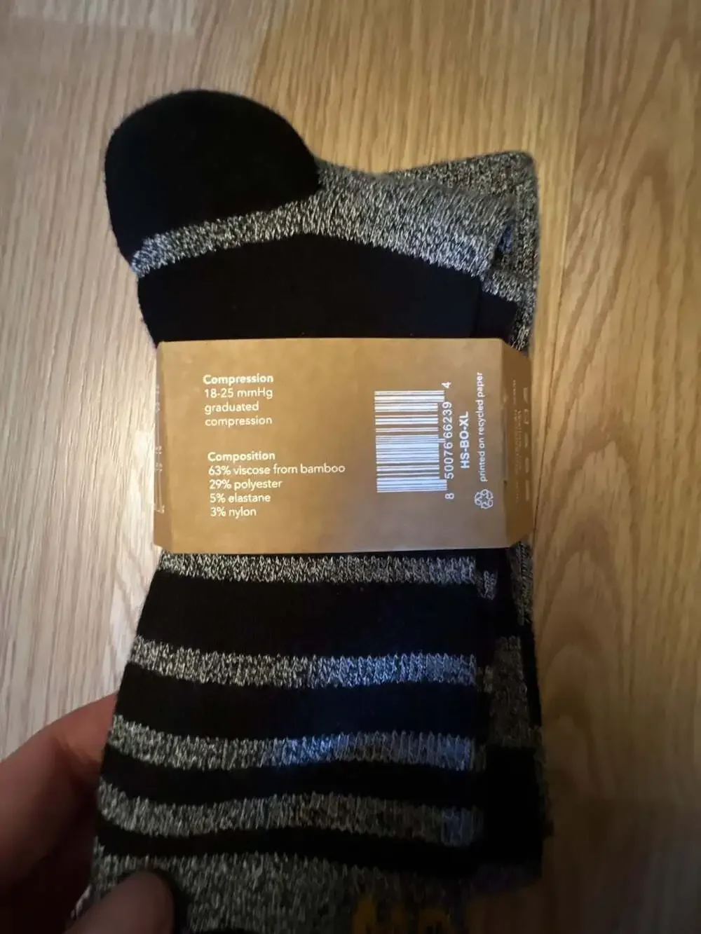 Wellow Premium Compression Socks - Eclipse Horizon Stripe (Size XL)